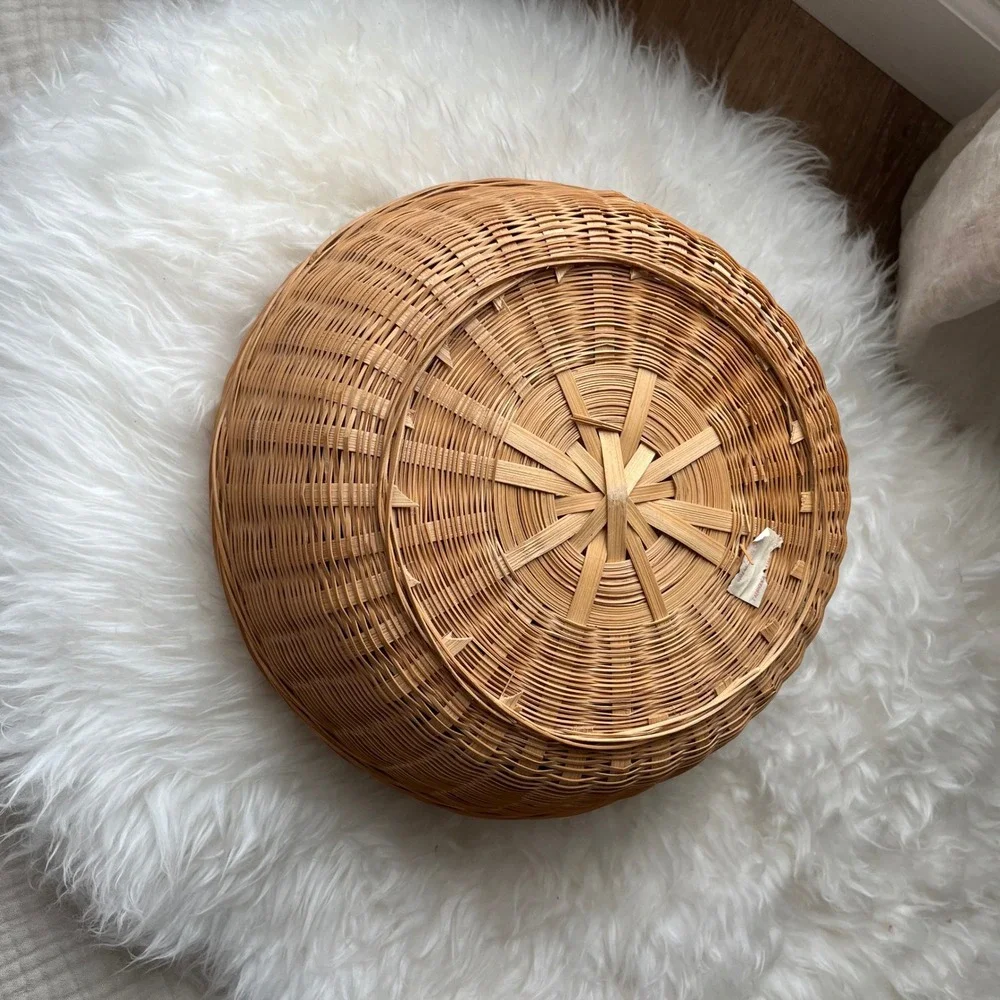 Vintage Japanese‎ Lidded Sewing Basket